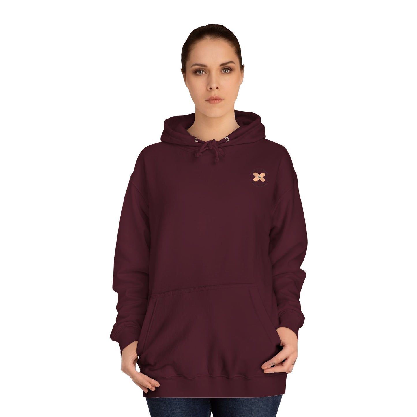 Colorful Unisex College Hoodie, Trendy Casualwear, College Apparel for Students, Unique Graphic Hoodie, Perfect for Gifts