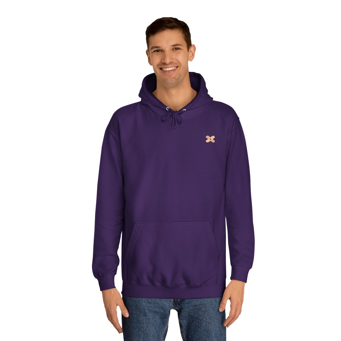 Colorful Unisex College Hoodie, Trendy Casualwear, College Apparel for Students, Unique Graphic Hoodie, Perfect for Gifts