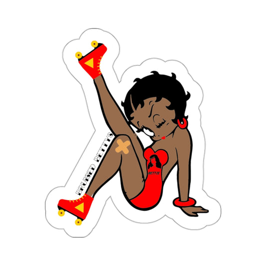 Retro Roller Girl Die-Cut Stickers - Vintage Vibes for Laptops, Water Bottles, Skating Fans, Home Decor, Gift Ideas